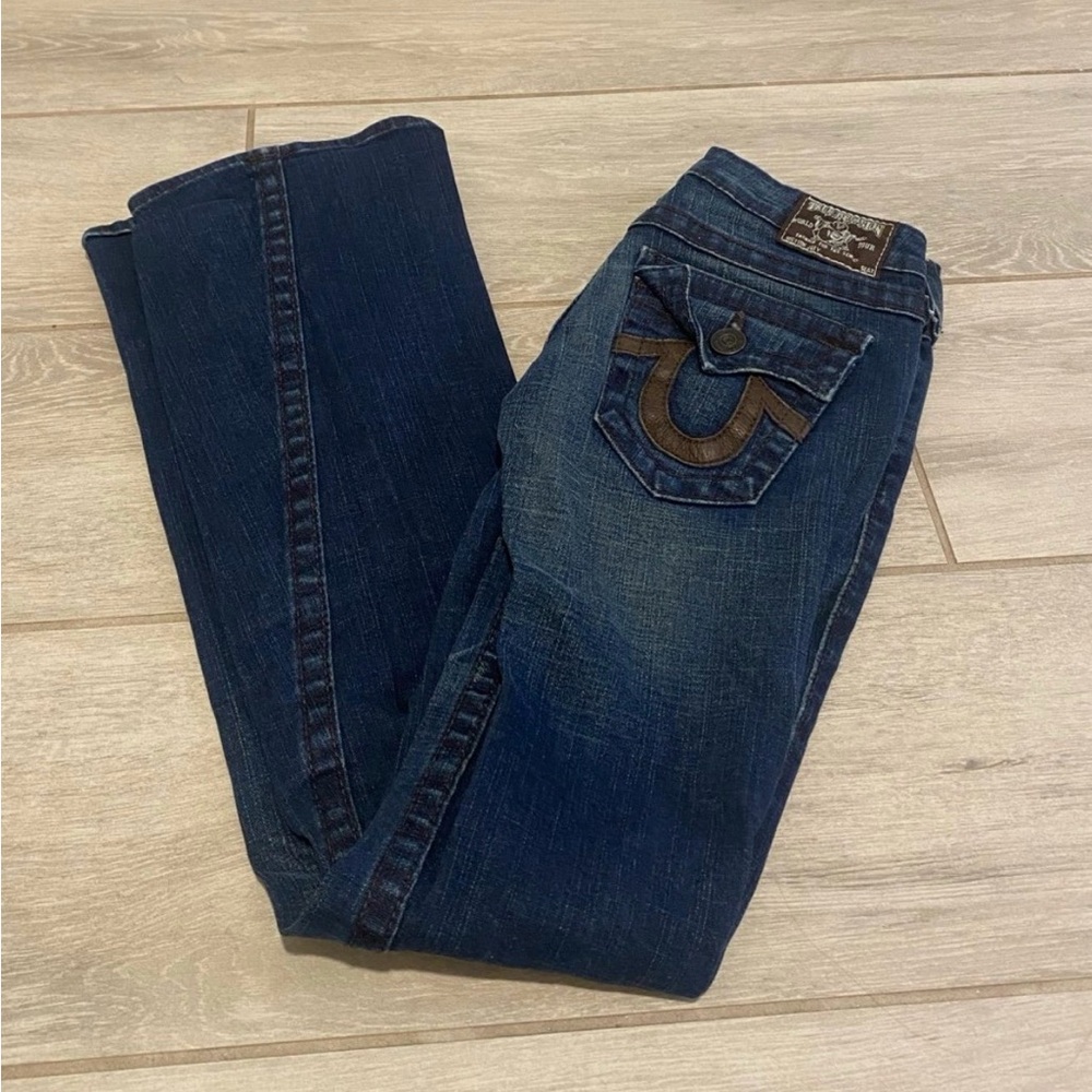 True Religion Women's Dark Blue Bootcut Jeans
